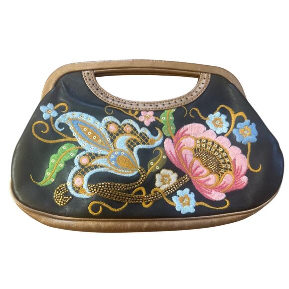 Isabella Fiore Handbags - Isabella Fiore Y2K Leather Beaded Purse